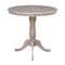 International Concepts Round 36 in Rd Top Pedestal Table, 12 in Leaf, 34.9 inH, Adjust Ht, Washed Gray Taupe, 36 in W, 48 in L K09-36RXT-6B - alternate 7